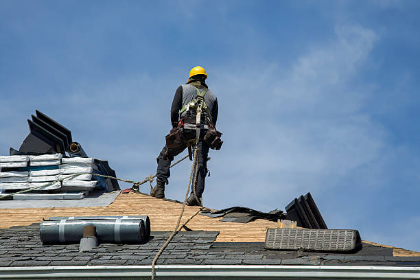 Professional Gutter Installation technician working in Pine Ridge, FL